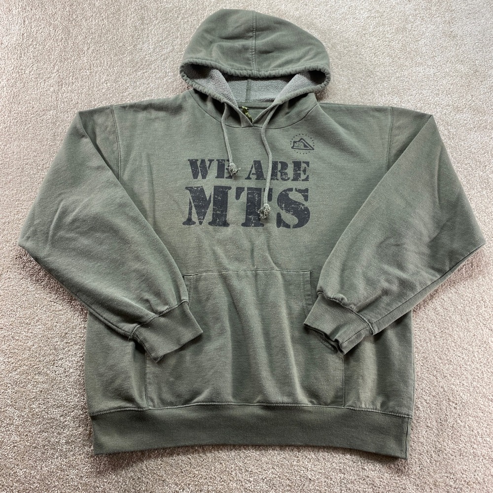 econscious Hoodie Mens Large Green We Are MT'S Graphic Organic Cotton‎ Blend